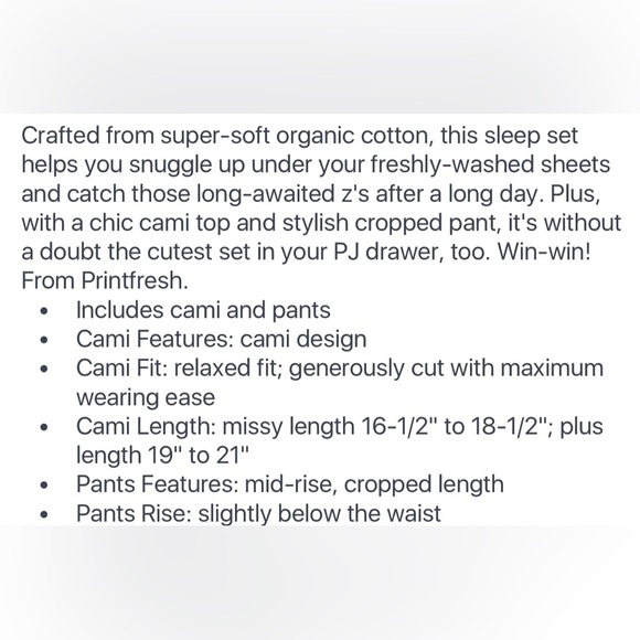 Printfresh Organic Cotton Cami & Cropped Bottom PJs - Hot Pink Bagheera - Sz L - Picture 7 of 9